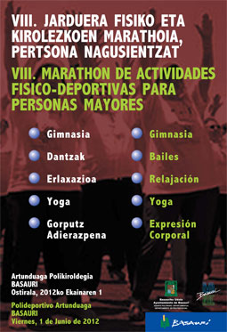 Cartel VIII Marathon de Actividades Físico-deportivas de Basauri.